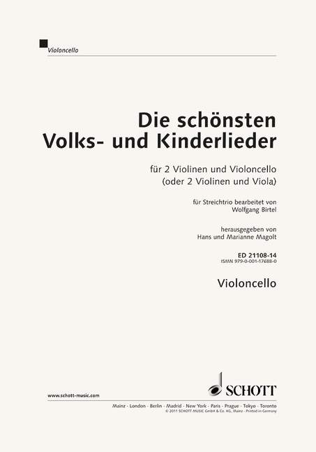 Vorderes Coverbild Die schönsten Volks- und Kinderlieder 