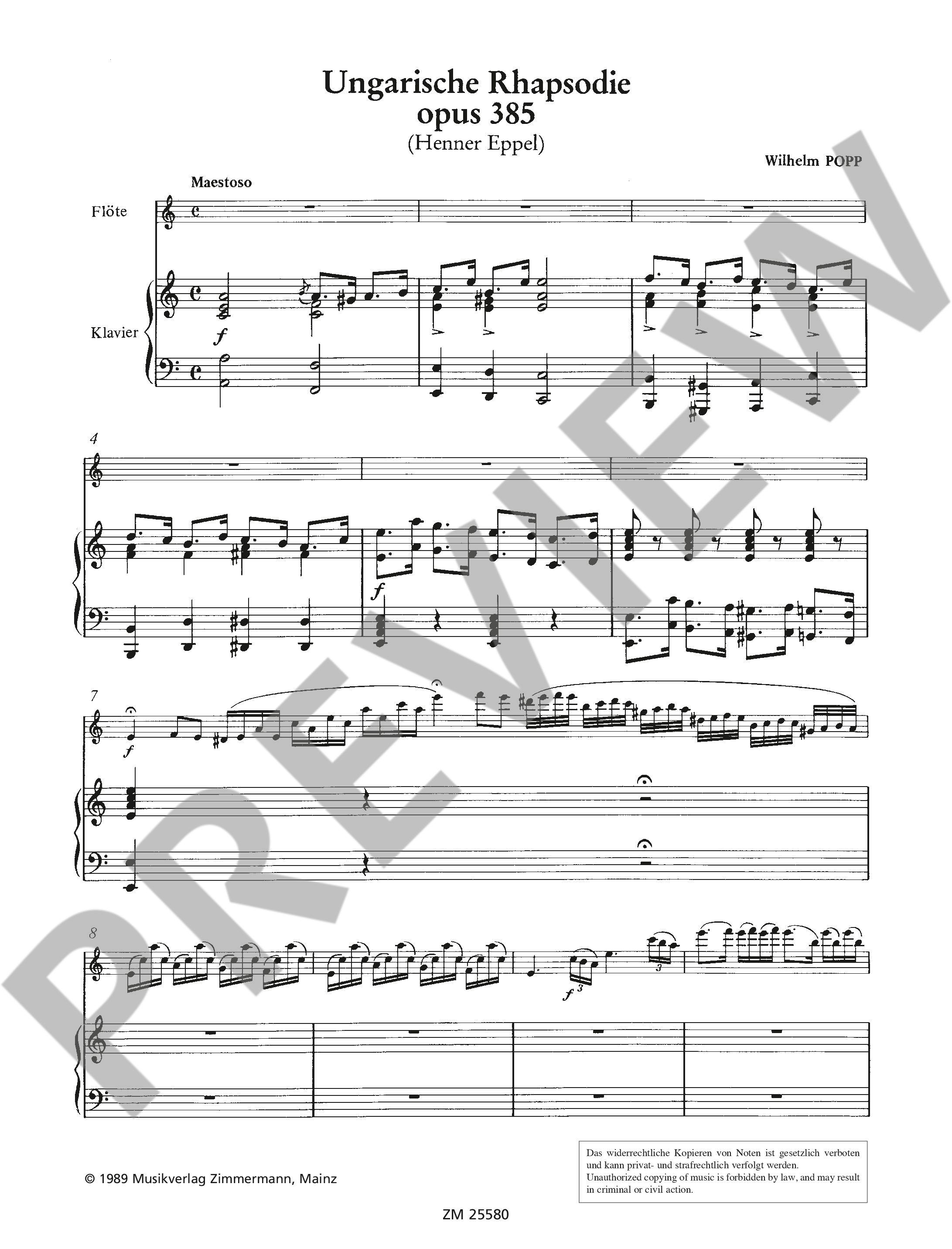 Anderes Coverbild Ungarische Rhapsodie op. 385