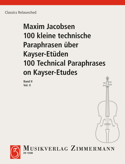 Vorderes Coverbild 100 kleine technische Paraphrasen über Kayser-Etüden Heft 2