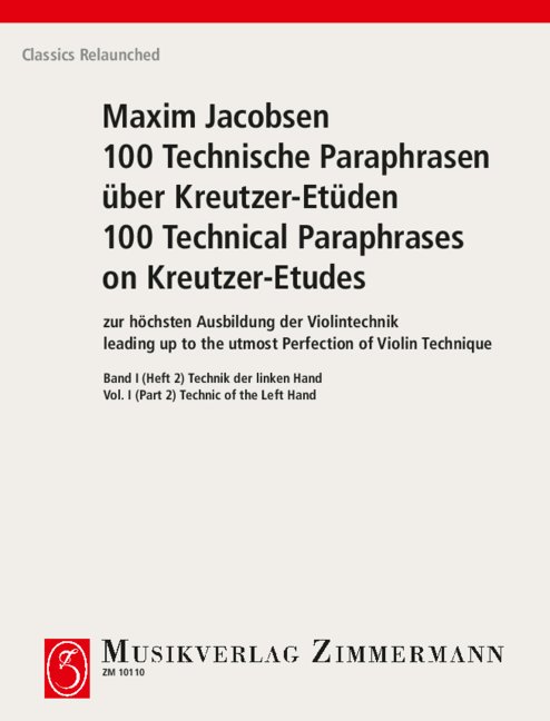 Vorderes Coverbild 100 Technische Paraphrasen über Kreutzer-Etüden Band I Heft 2