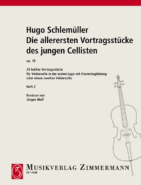 Vorderes Coverbild Die allerersten Vortragsstücke des jungen Cellisten op. 19 Heft 2