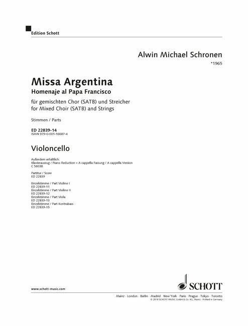 Vorderes Coverbild Missa Argentina 