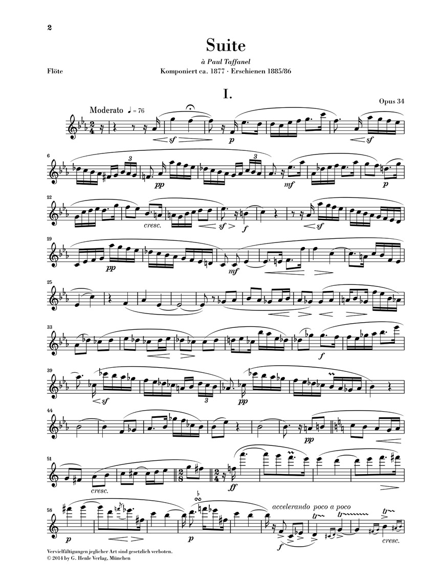 Anderes Coverbild Suite op. 34 für Flöte und Klavier
