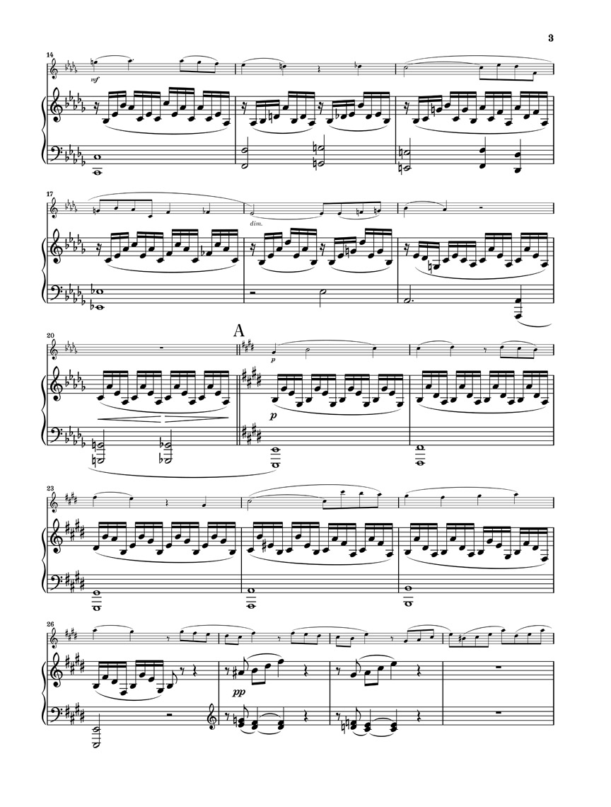 Anderes Coverbild Romance Des-dur op. 37 für Flöte und Klavier