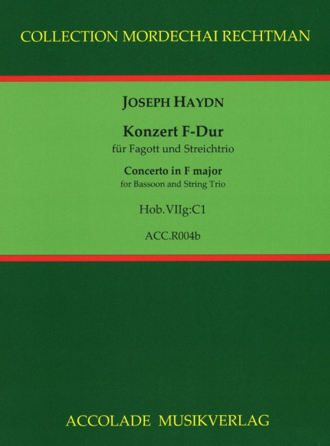 Vorderes Coverbild Konzert F-Dur Hob.VIIg:C1 