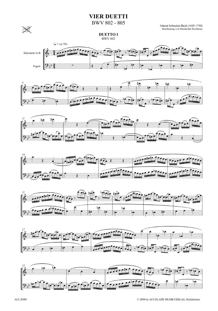Anderes Coverbild 4 Duetti BWV 802-805 