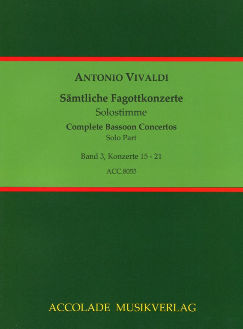 Vorderes Coverbild Sämtliche Fagottkonzerte Band 3