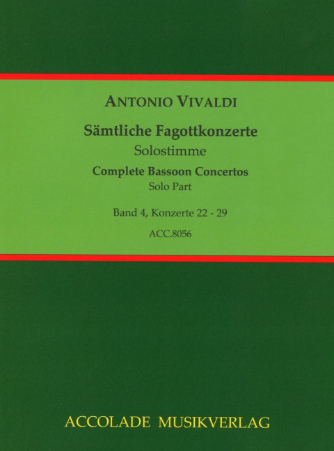 Vorderes Coverbild Sämtliche Fagottkonzerte Band 4