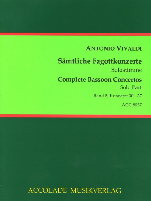 Vorderes Coverbild Sämtliche Fagottkonzerte Band 5