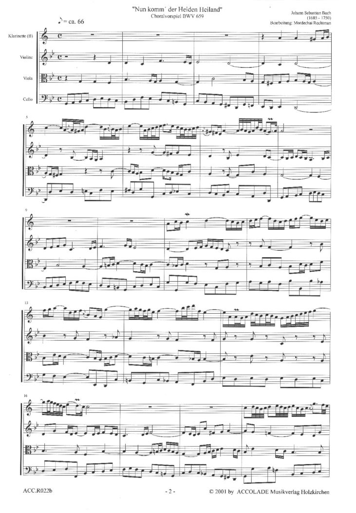 Anderes Coverbild Nun komm, der Heiden Heiland BWV 659 