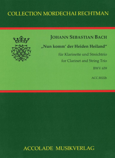 Vorderes Coverbild Nun komm, der Heiden Heiland BWV 659 