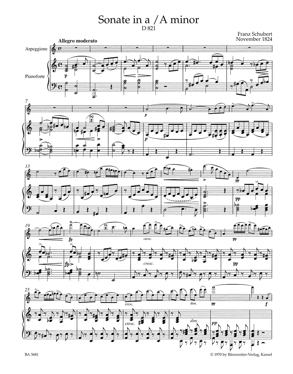 Anderes Coverbild Sonate a-Moll D 821 "Arpeggione"