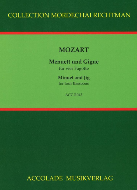 Vorderes Coverbild Menuett und Gigue KV 576b, KV 574 