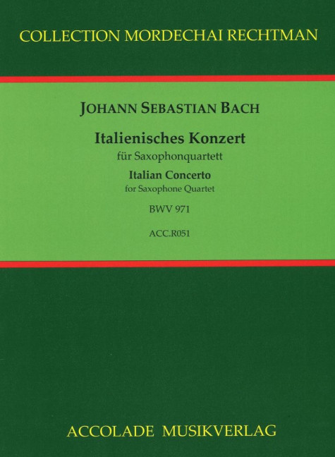 Vorderes Coverbild Italienisches Konzert BWV 971 