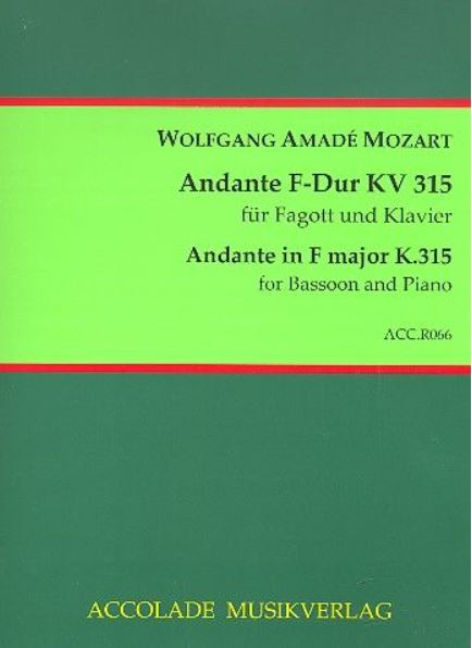 Vorderes Coverbild Andante F-Dur KV 315 