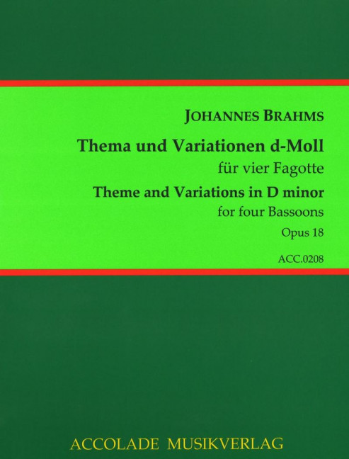 Vorderes Coverbild Thema und Variationen d-moll op. 18 