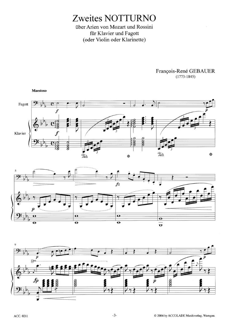 Anderes Coverbild Notturno Nr.2 über Arien von Mozart und Rossini 