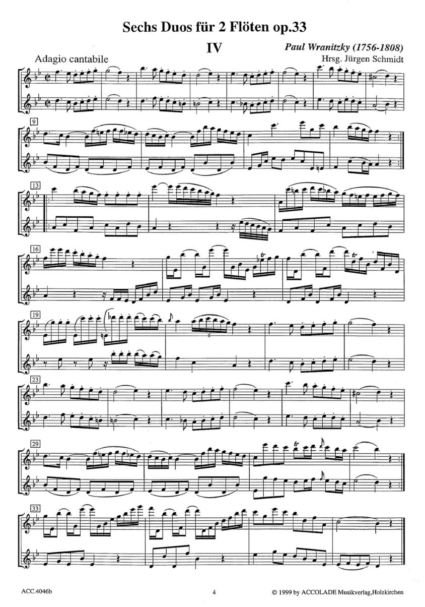 Anderes Coverbild Sechs Duos (4-6) op. 33 Band 2