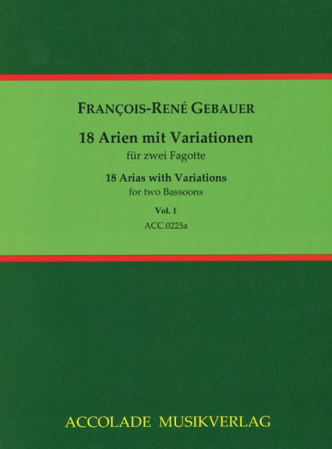 Vorderes Coverbild 18 Arien mit Variationen 1 Band 1