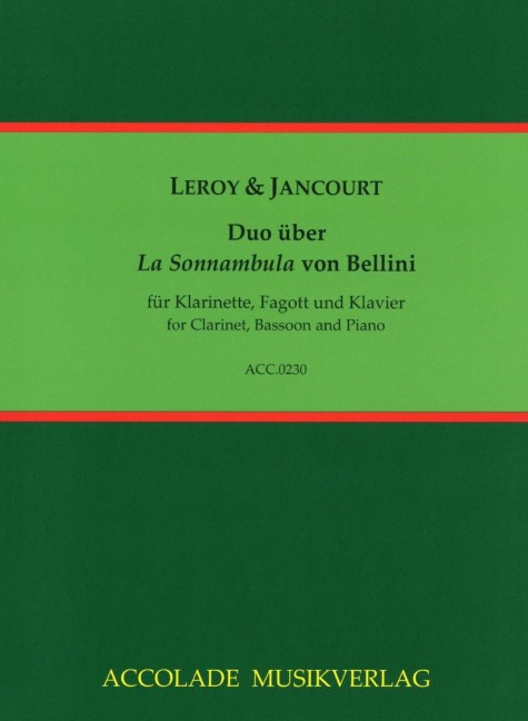 Vorderes Coverbild Duo über "La Sonnambula" von Bellini 
