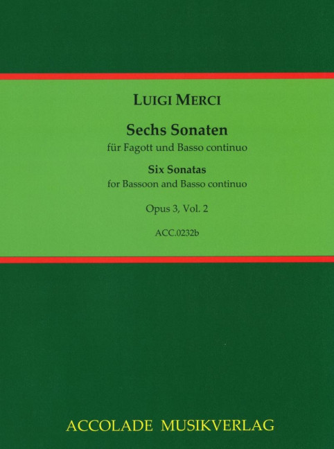Vorderes Coverbild Sechs Sonaten 2 op. 3 Band 2