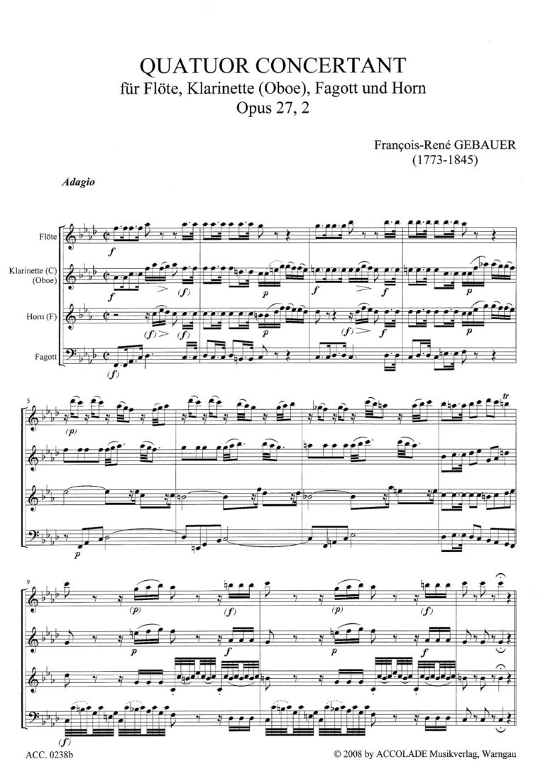 Anderes Coverbild Quatuor concertant op. 27,2 