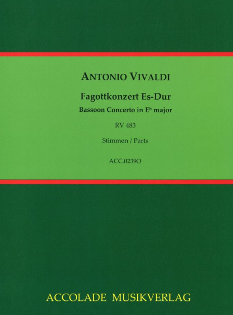 Vorderes Coverbild Fagottkonzert Es-Dur RV 483 / F:VIII,27 / PV 433 