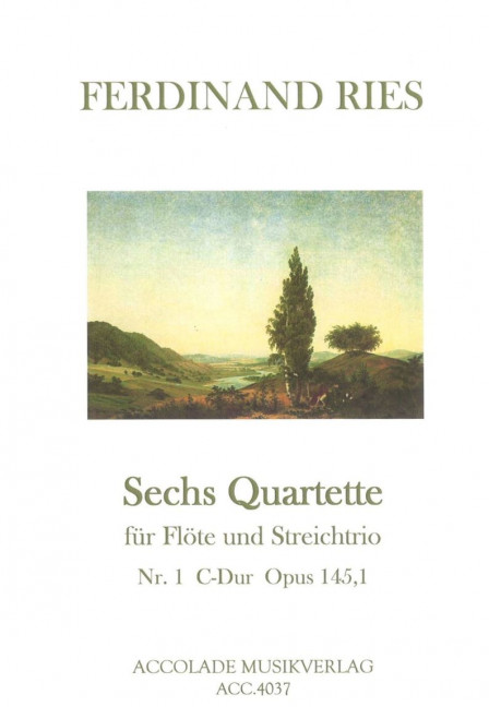Vorderes Coverbild Sechs Quartette für Flöte und Streichtrio op.145,1 