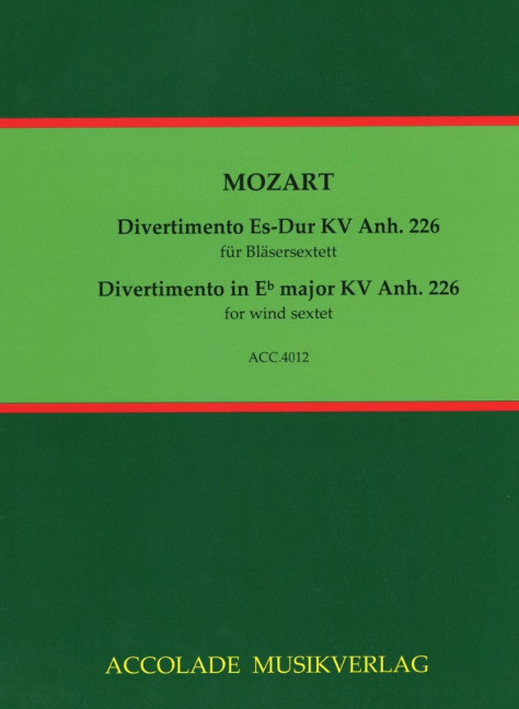 Vorderes Coverbild Divertimento Es-Dur KV.Anh.226 