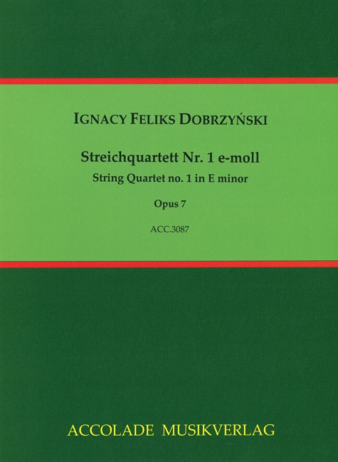 Vorderes Coverbild Streichquartett Nr. 1 e-moll op. 7 