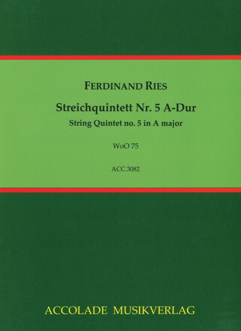 Vorderes Coverbild Streichquintett Nr. 5 A-Dur WoO 75 