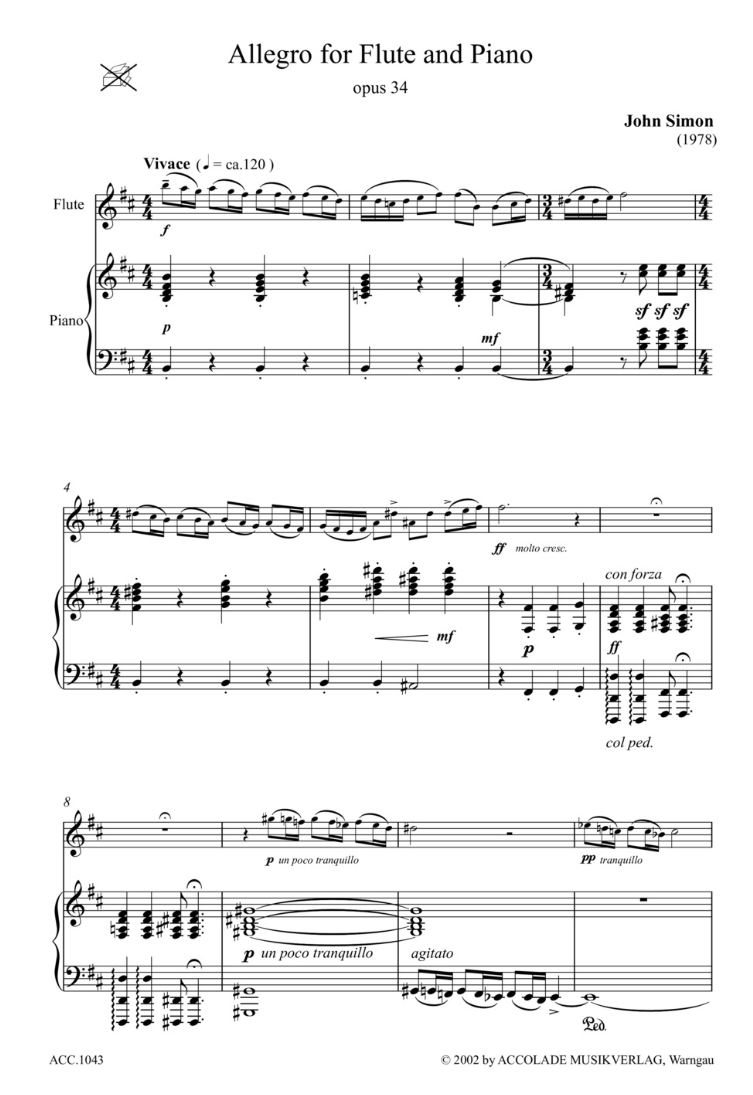 Anderes Coverbild Allegro op. 34 
