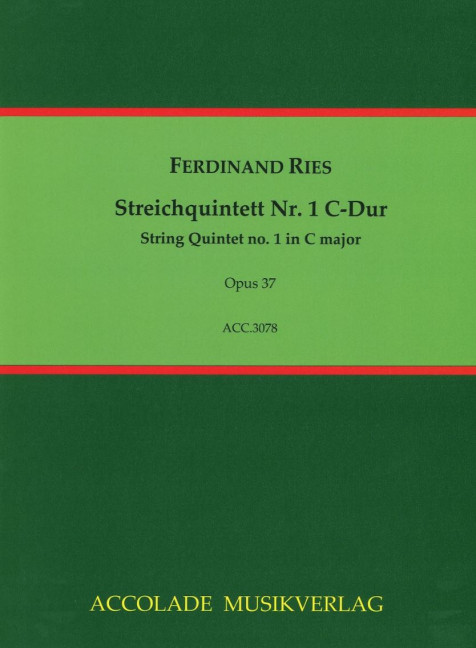 Vorderes Coverbild Streichquintett Nr. 1 C-Dur op. 37 