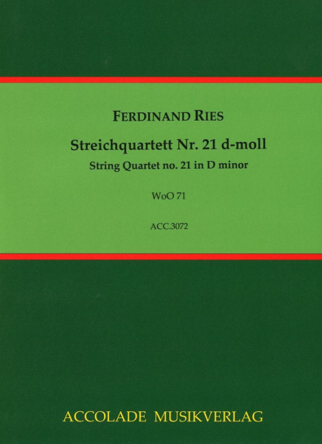 Vorderes Coverbild Streichquartett Nr. 21 d-moll WoO 71 