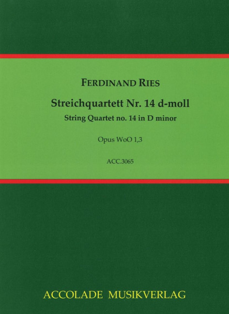 Vorderes Coverbild Streichquartett Nr. 14 d-moll WoO 1 