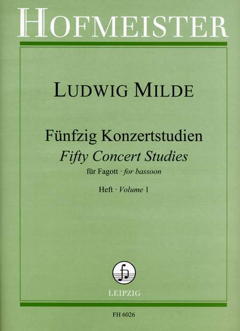 Vorderes Coverbild 50 Konzertstudien op. 26 - Heft 1