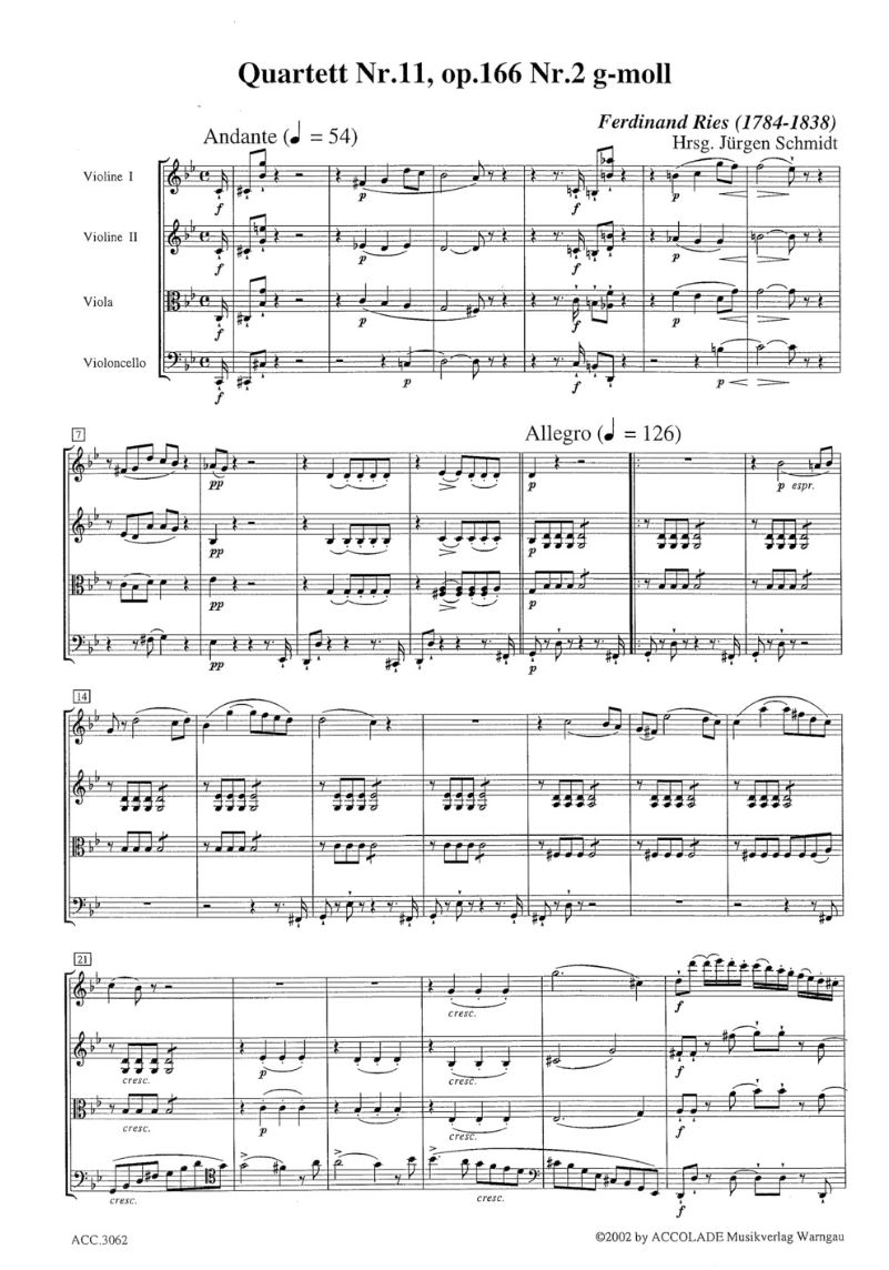 Anderes Coverbild Streichquartett Nr. 11 g-moll op. 166,2 