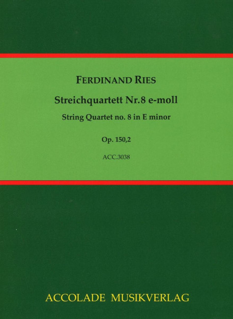 Vorderes Coverbild Streichquartett Nr. 8 e-moll op. 150,2 