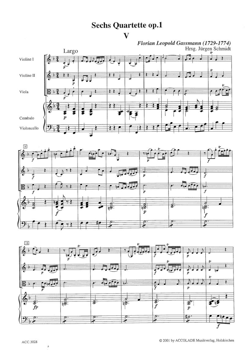 Anderes Coverbild Sechs Streichquartette op. 1 