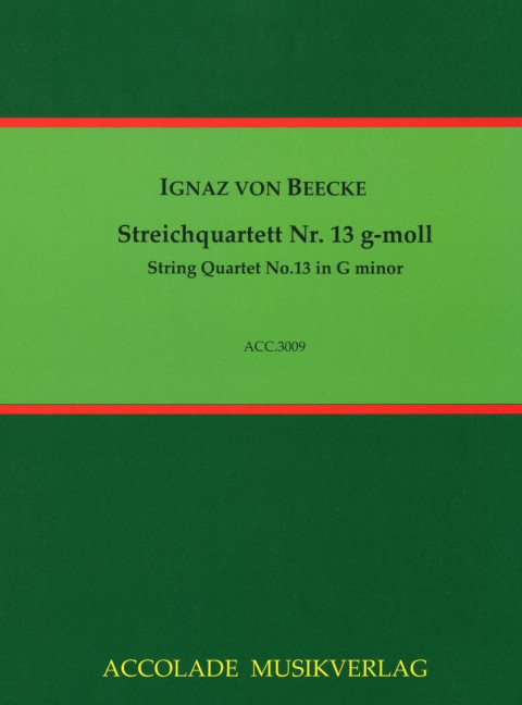 Vorderes Coverbild Streichquartett Nr. 13 g-moll 