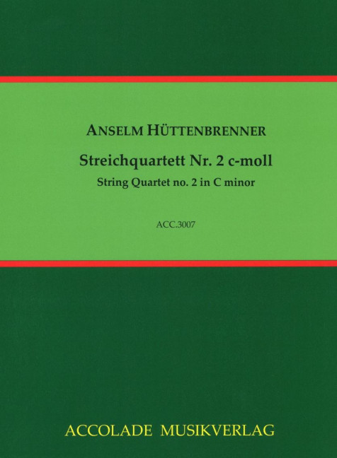 Vorderes Coverbild Streichquartett Nr. 2 c-moll 