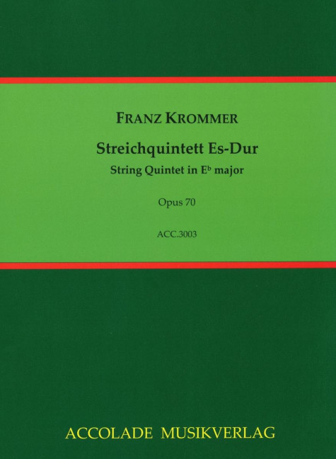 Vorderes Coverbild Streichquintett Es-Dur op. 70 