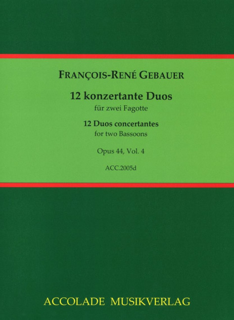 Vorderes Coverbild 12 konzertante Duos op. 44 Vol. 4
