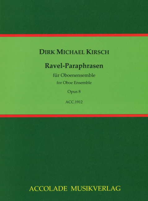 Vorderes Coverbild Ravel-Paraphrasen für Oboenensemble op. 8 