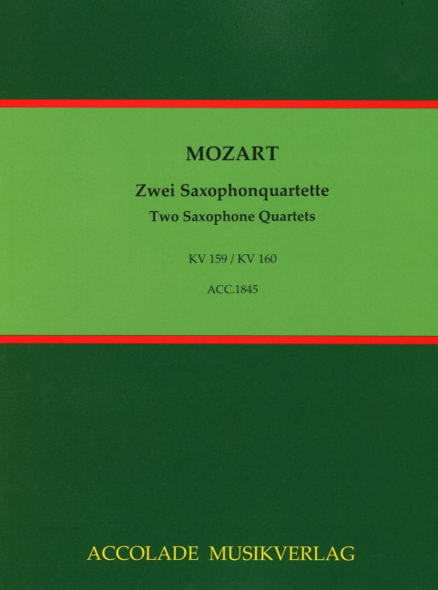 Vorderes Coverbild Zwei Saxophonquartette 