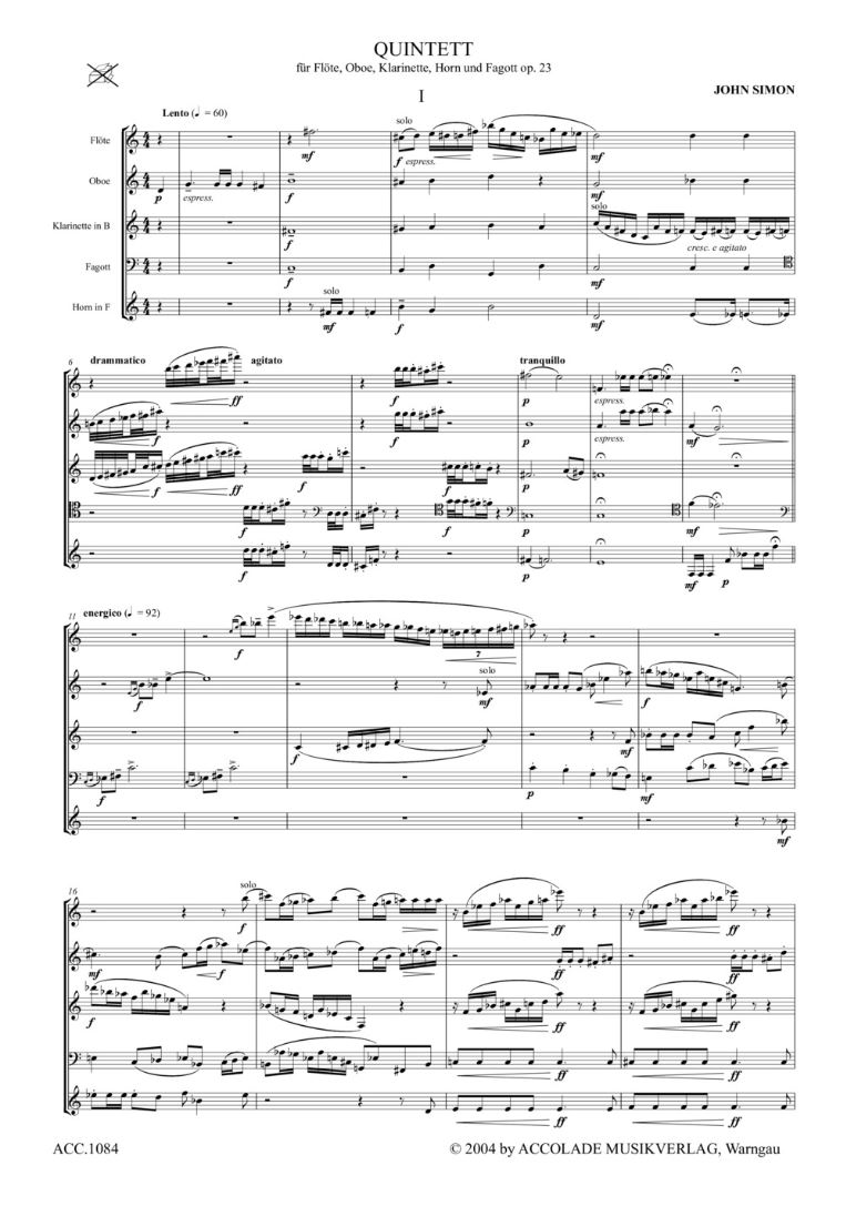 Anderes Coverbild Bläserquintett op. 23 