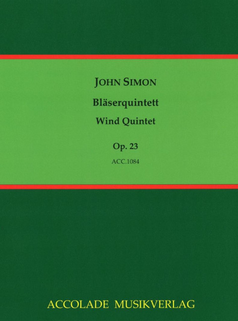Vorderes Coverbild Bläserquintett op. 23 