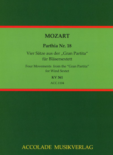 Vorderes Coverbild Parthia Nr. 18 KV 361 