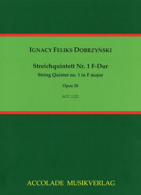 Vorderes Coverbild Streichquintett Nr. 1 F-Dur op. 20 