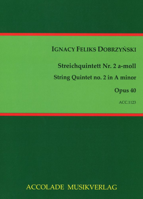 Vorderes Coverbild Streichquintett Nr. 2 a-moll op. 40 